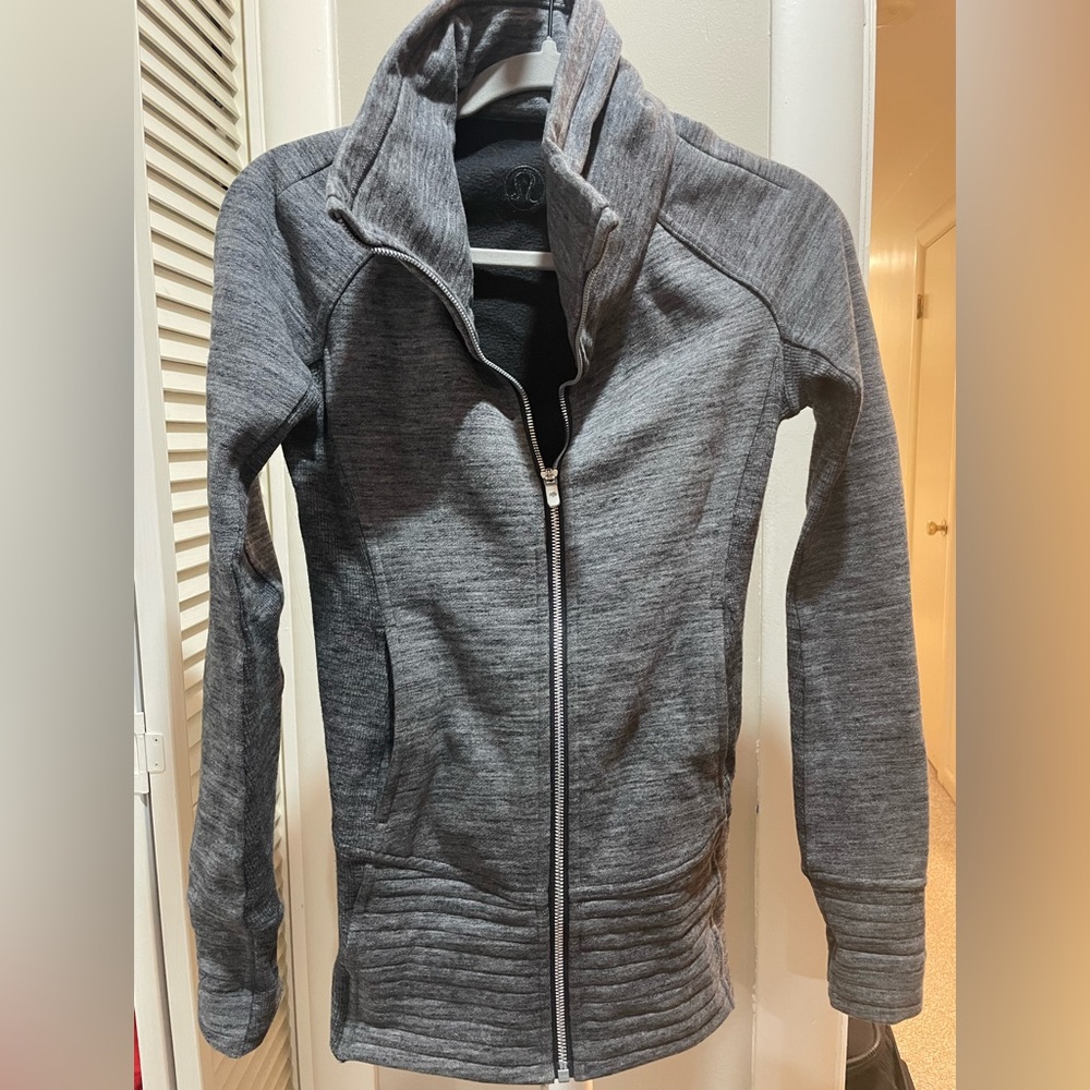 Lululemon gray zip up hoodie.